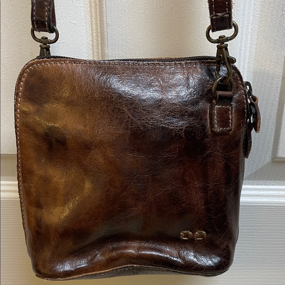 Bed Stu Distressed Leather Messenger Bag